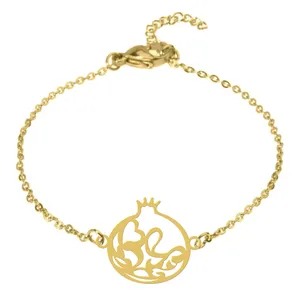 دستبند زنانه هایکا مدل انار و قلب کد zdh60