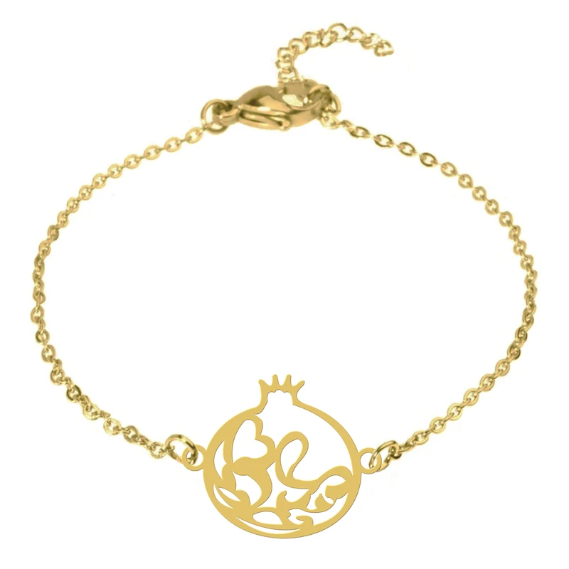 دستبند زنانه هایکا مدل انار و قلب کد zdh60