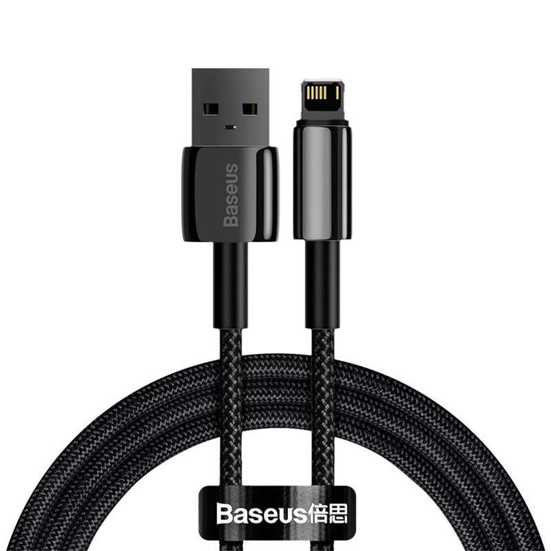 کابل تبدیل USB به لایتنینگ باسئوس مدل Tungsten fast charging data طول 1 متر کابل تبدیل USB به لایتنینگ باسئوس مدل Tungsten fast charging data طول 1 متر