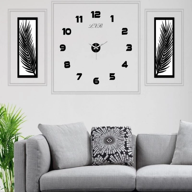 ساعت دیواری اِلیکسار مدل مانیا کد S104 به همراه تابلو 