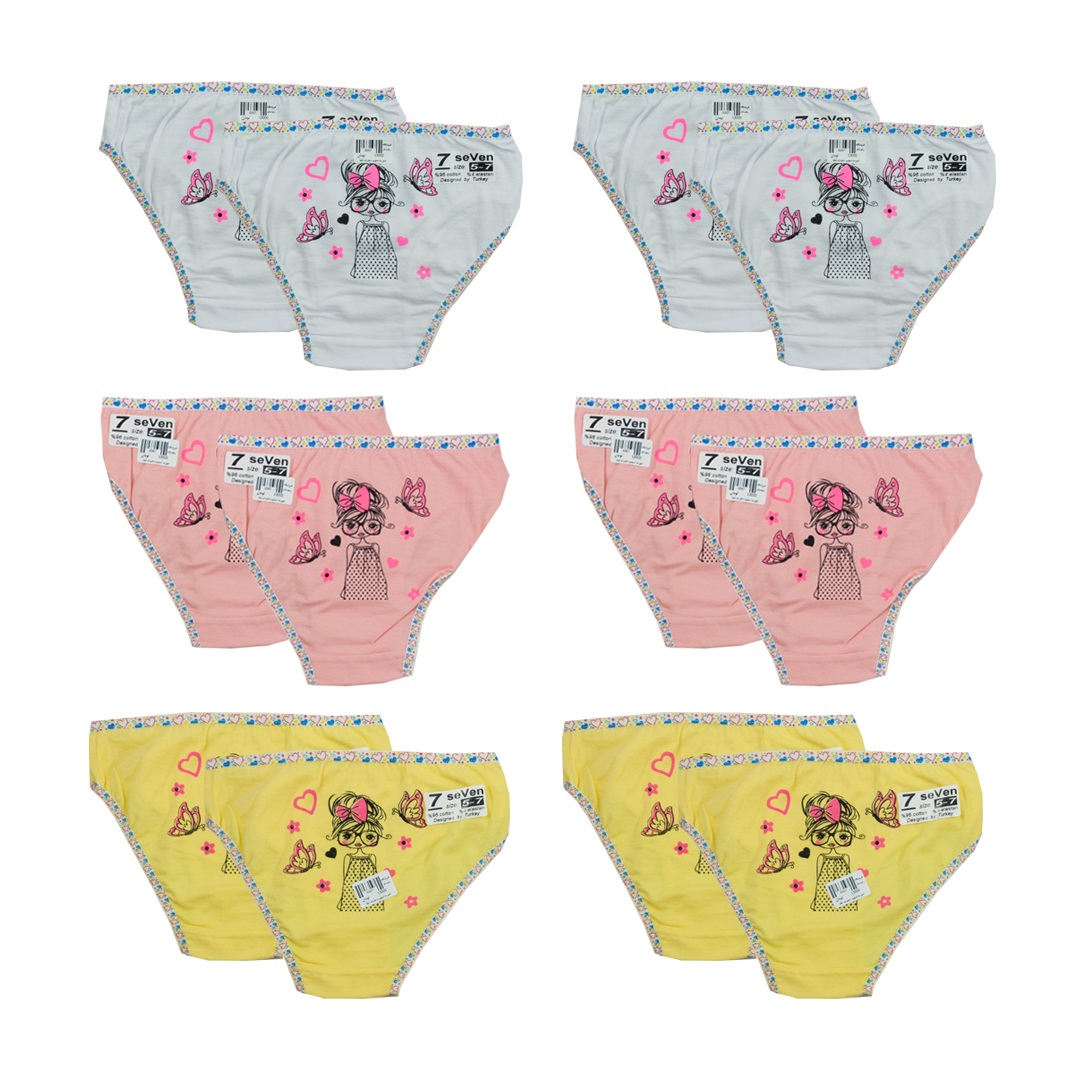 شورت دخترانه مدل 6567 مجموعه 12 عددی