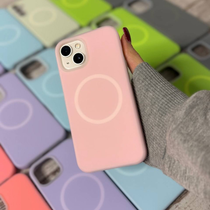 کاور طرح سیلیکون پاک کنی مگ سیف دار مناسب برای گوشی موبایل اپل IPHONE 13/14/15 