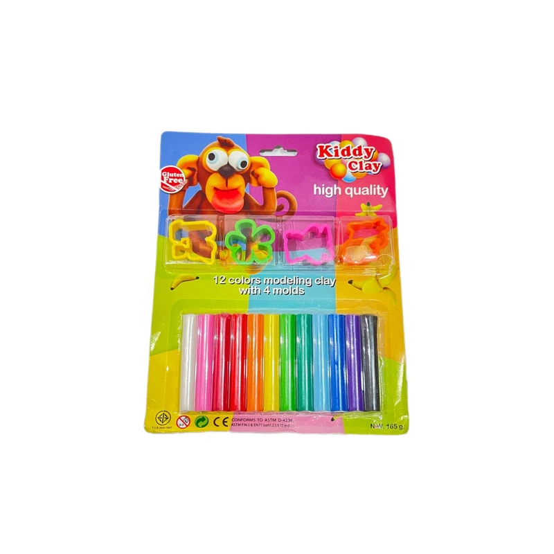 خمیر بازی کیدی کلی مدل As-6282 بسته 12 عددی