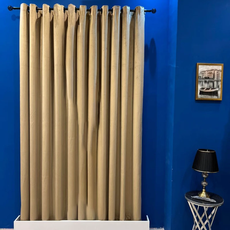 پرده مدل پانچی مخمل کد k23 سایز 140x275 سانتی متر