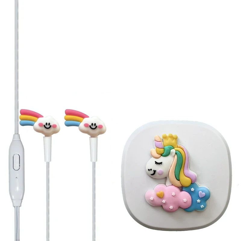 هندزفری مدل عروسکی تک شاخ یونیکورن به همراه کیس محافظ