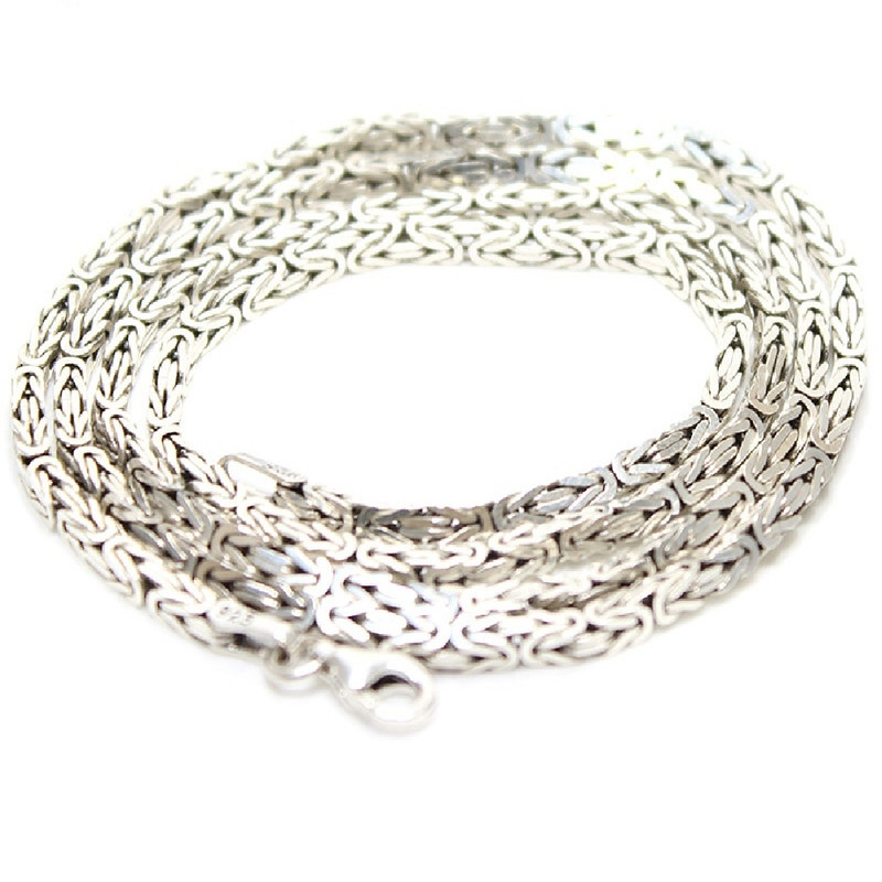 زنجیر نقره مردانه مدل کرال