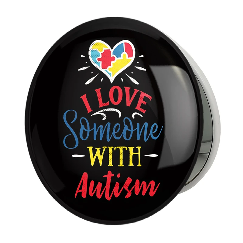 آینه جیبی خندالو طرح اتیسم Autism مدل تاشو کد 26738 
