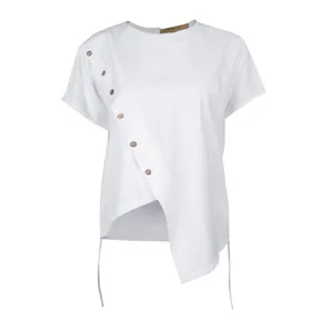 بلوز آستین کوتاه زنانه رامکات کد 20291 رنگ سفید