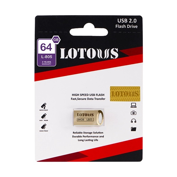 فلش مموری لوتوس مدل L-805 ظرفیت 64 گیگابایت بارابط USB2.0