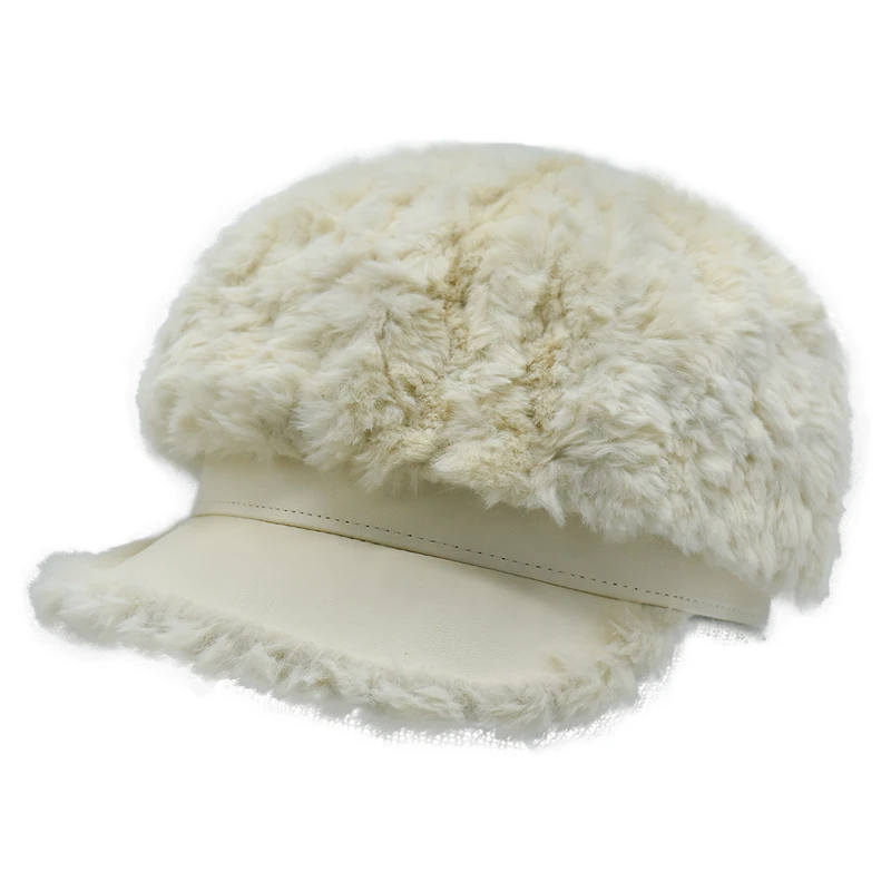 کلاه کاپیتانی مدل مخمل تدی نقاب چرم