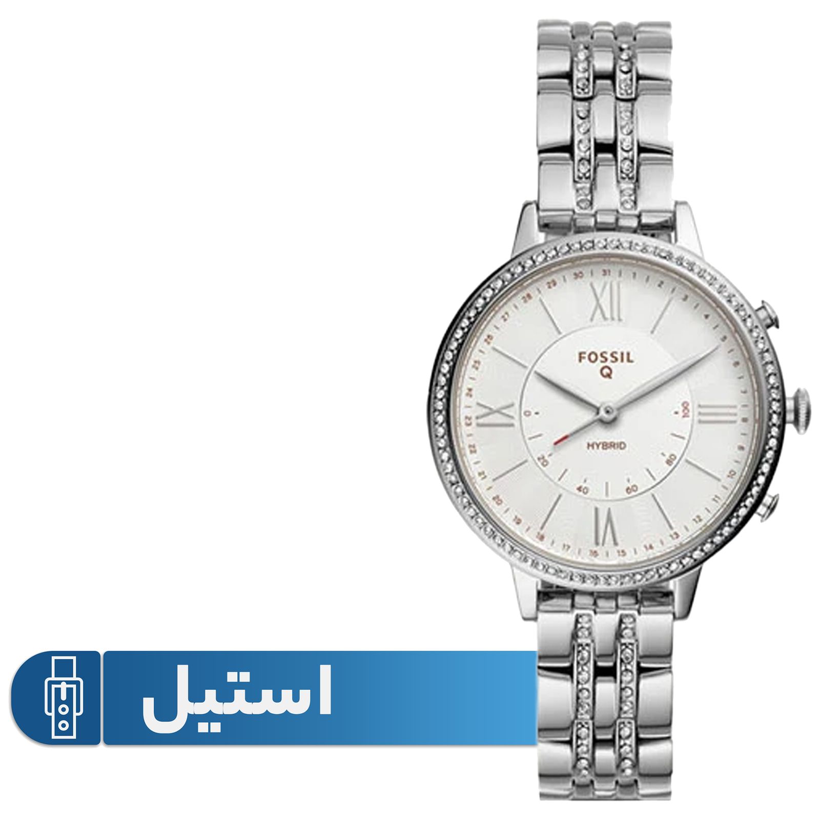 ساعت هوشمند فسیل مدل FTW5033 دارای قابلیت های صفحه نمایش رنگی بند استیل ضدزنگ - - 1