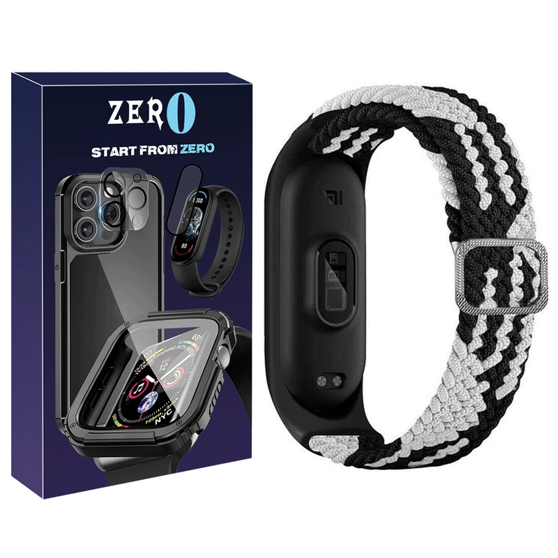 بند زیرو مدل Mixed Braided ZR مناسب برای ساعت هوشمند شیائومی Mi band 3/4/5/6/7