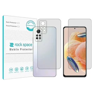 Rockspace transparent screen protector HyGEL model suitable for Xiaomi Redmi Note12 Pro 4G mobile phone with back protector