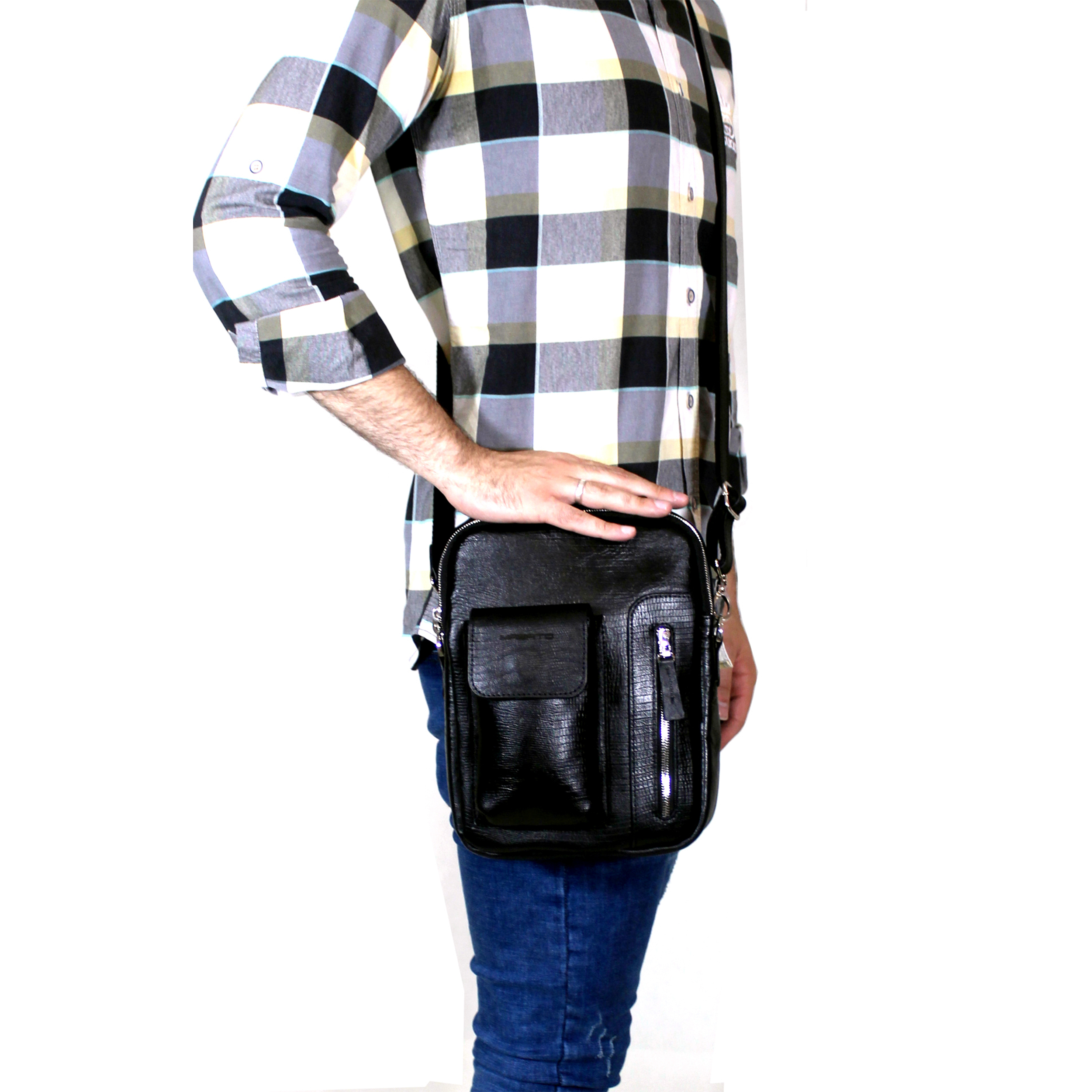 کیف کراس بادی مردانه چرم ماباتو مدل آراد کد M-DO 01