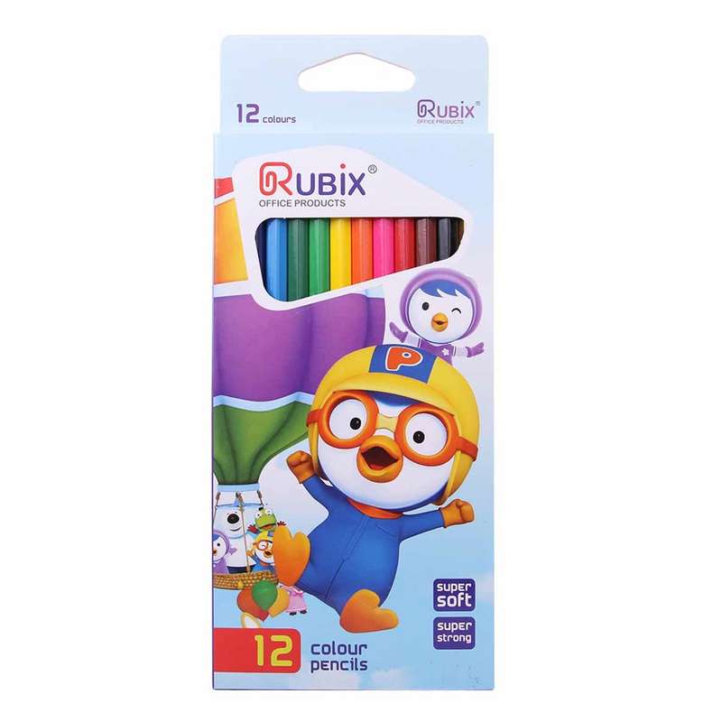 مداد رنگی 12 رنگ مدل rubix super soft 1 کد 007