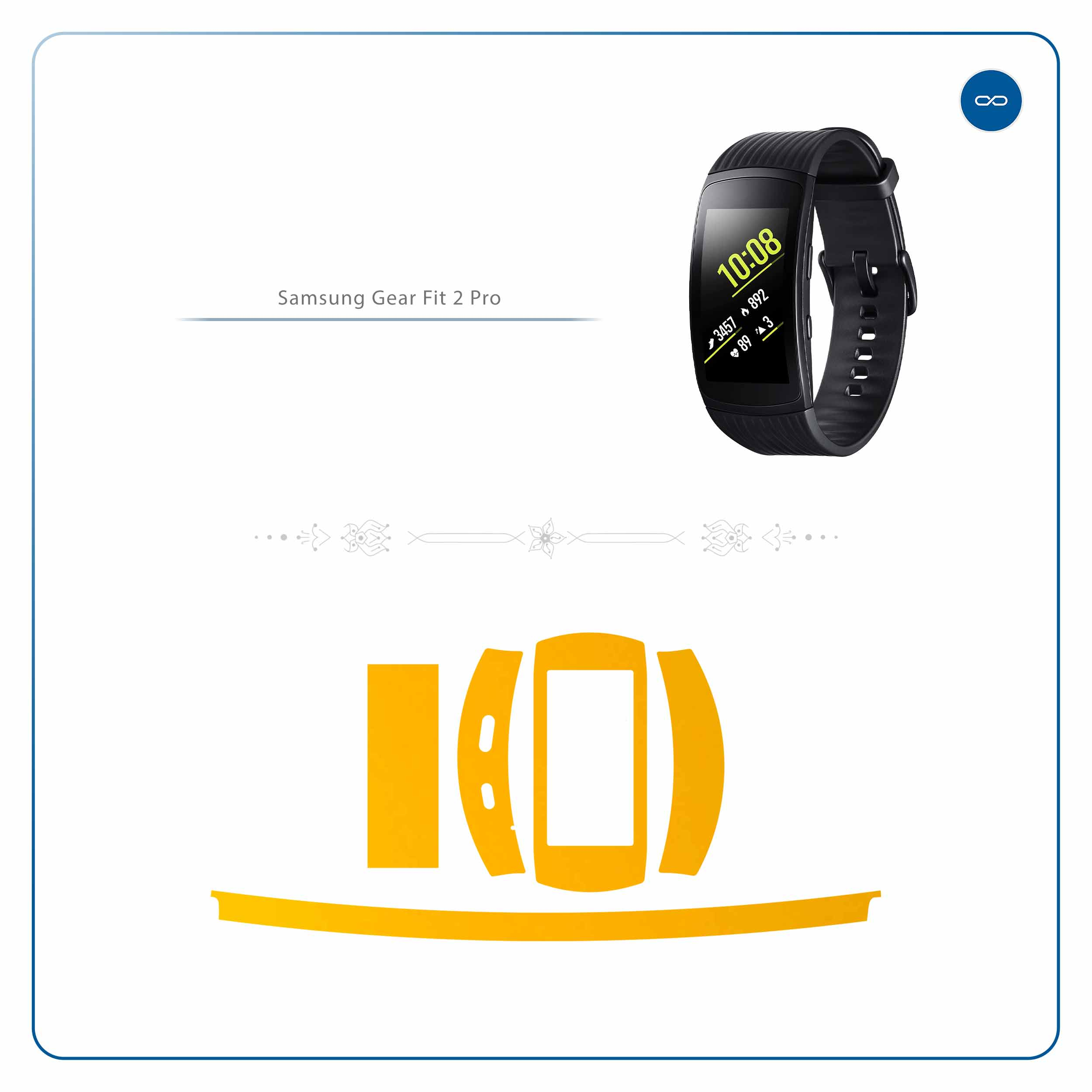 برچسب ماهوت طرح Matte-Deep-Mustard مناسب برای ساعت هوشمند سامسونگ Galaxy Gear Fit 2 Pro