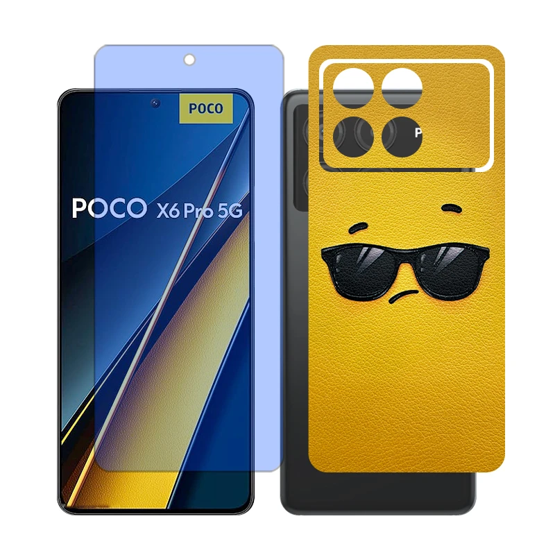 محافظ صفحه نمایش مات آنتی بلو گلس مدل Together مناسب برای گوشی موبایل شیائومی Poco X6 Pro به همراه برچسب پوششی پشت گوشی