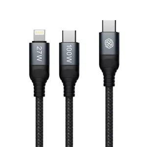 Nillkin DualPower 2-in-1 cable Type-C to Type-C 100w & Lightning 27w