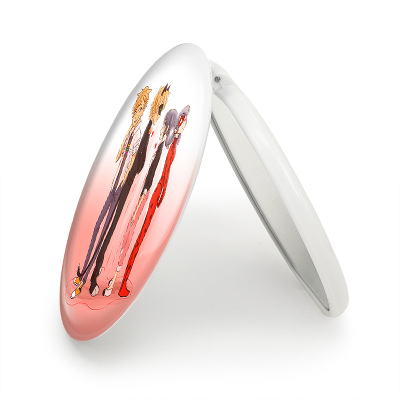 آینه جیبی خندالو طرح پسر گربه ای و دختر کفشدوزکی مدل تاشو کد 24999