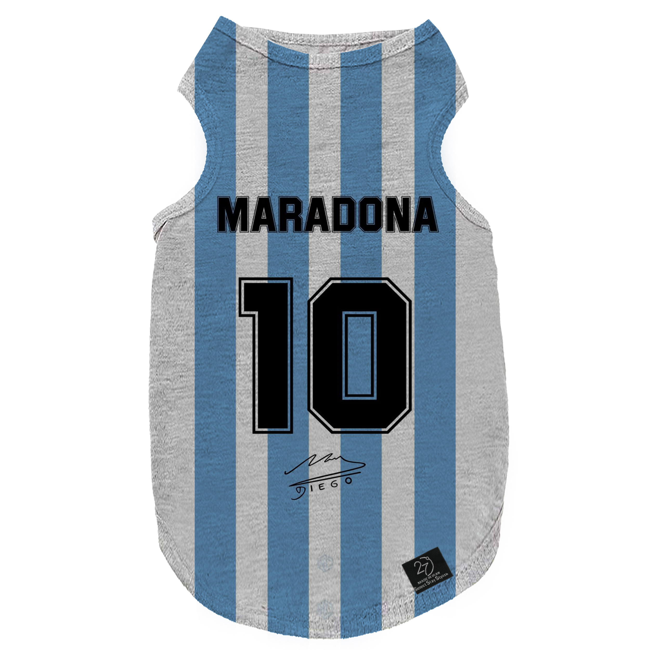 لباس سگ و گربه 27 طرح Maradonas Signature کد MH1382 سایز M