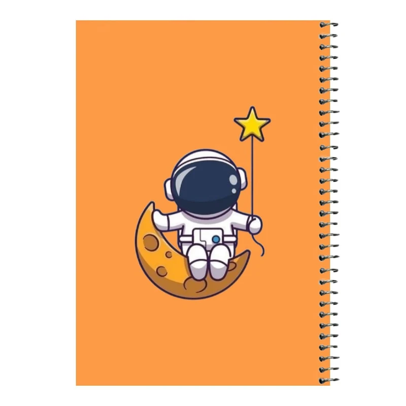 دفتر مشق 80 برگ اس جی مدل فضانورد و ماه   