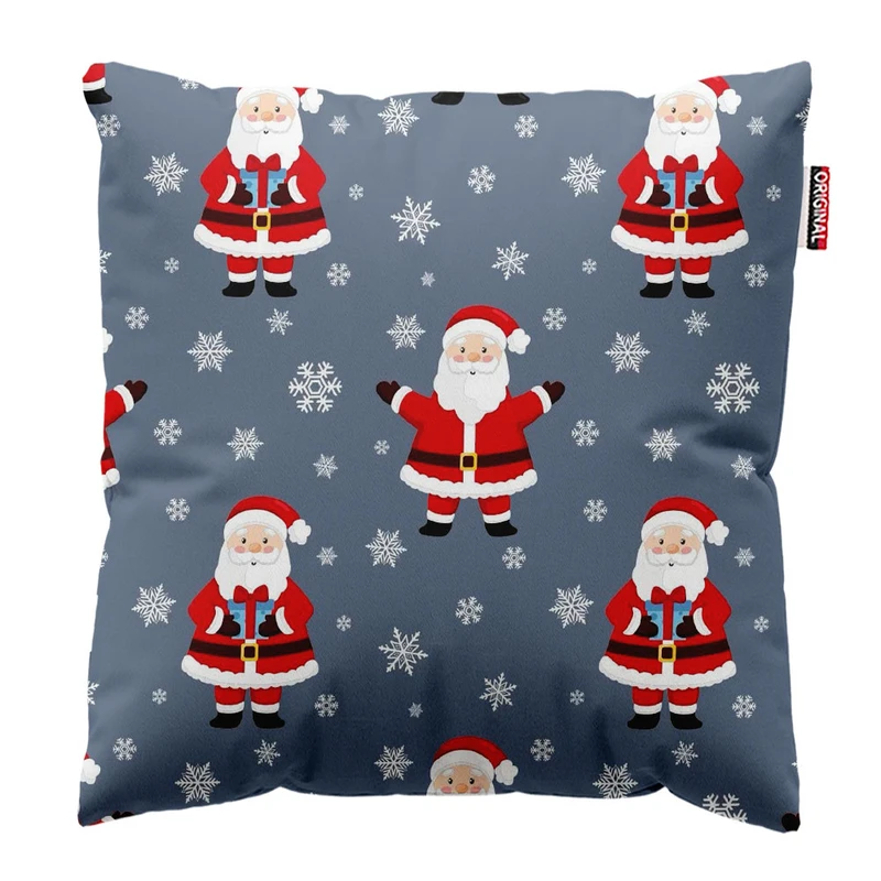 کوسن پاد آفرین طرح کریسمس بابانوئل کد 2641 سایز 30*30 سانتی متر