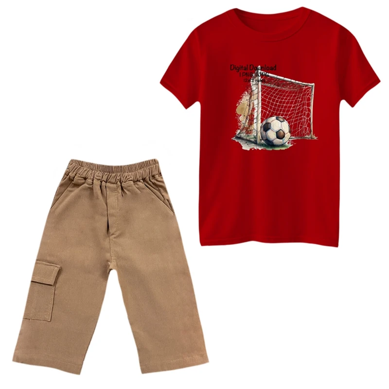 ست تی‌شرت و شلوارک پسرانه مدل فوتبال کد 2