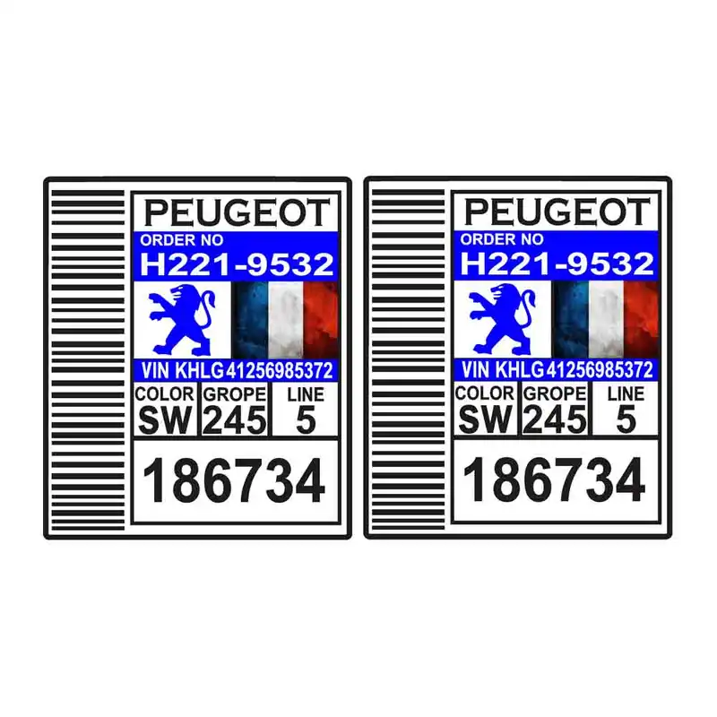 برچسب بدنه خودرو طرح لچکی کد 135AZ 01 مناسب برای پژو بسته دو عددی
