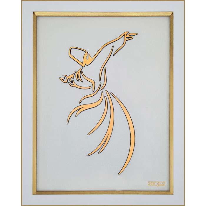 تابلو طلاکوب زرین هنر ایران مدل سماع