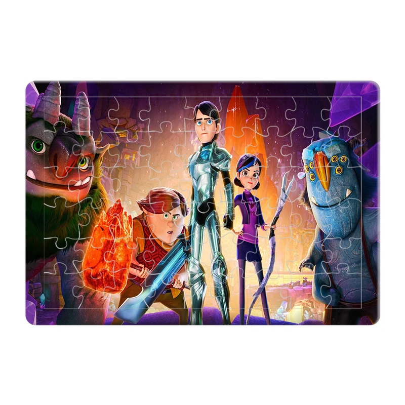 پازل 54 تکه هومرو مدل PL734 طرح انیمیشن شکارچیان ترول