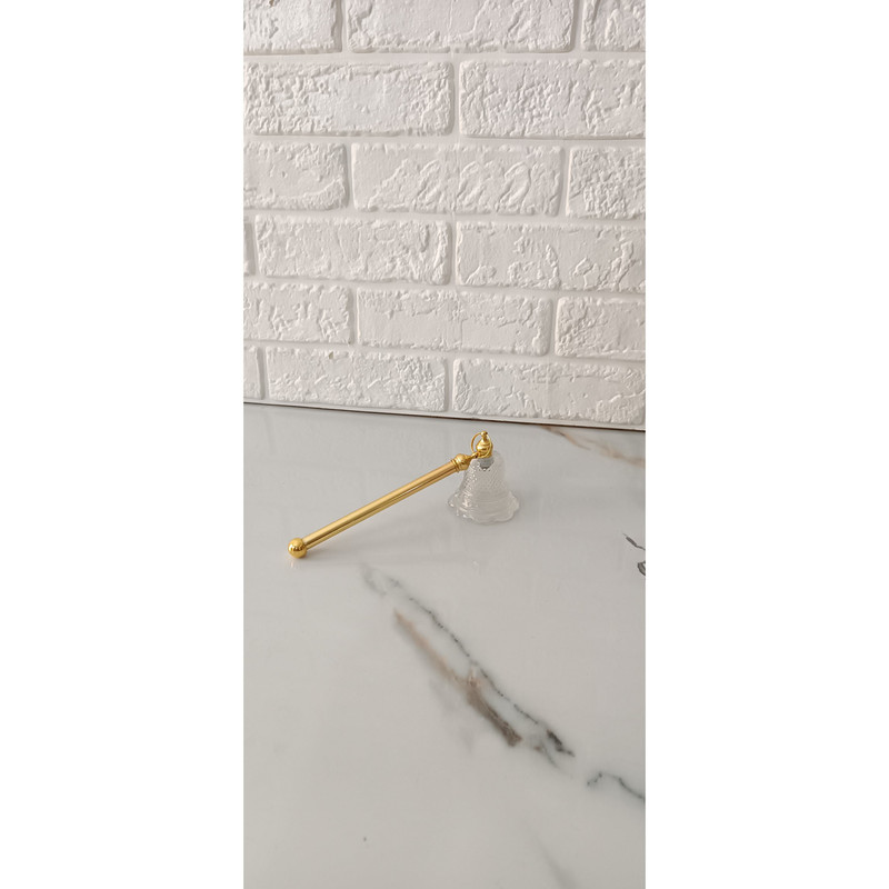 شمع خاموش کن مدل فلزی زنگوله ای بلوری