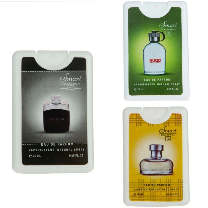 عطر جیبی مردانه اسمارت کالکشن مدل لجند هوگو ویکند کد 64 حجم 20 میلی لیتر بسته 3 عددی