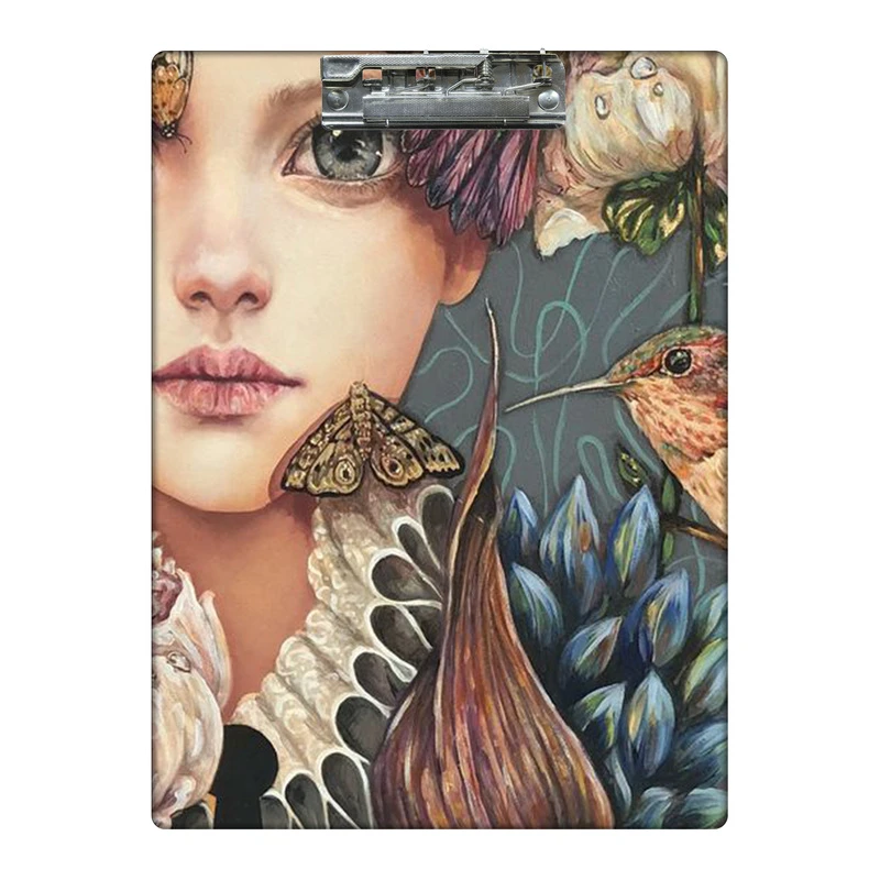 تخته شاسی طرح دختر و پرندگان کد  0566222 سایز A4