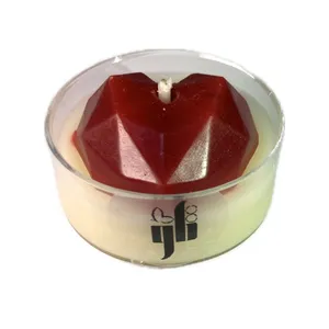 شمع دست ساز تاو طرح قلب عشق مدل T1055