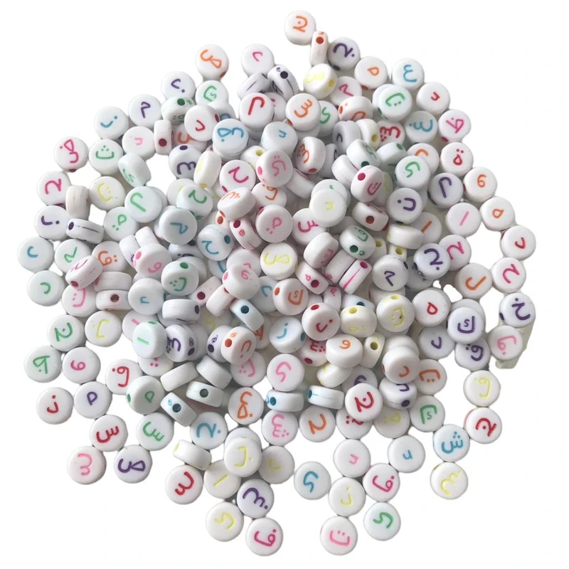 مهره دستبند مدل حروف فارسی کد 468 بسته 420 عددی