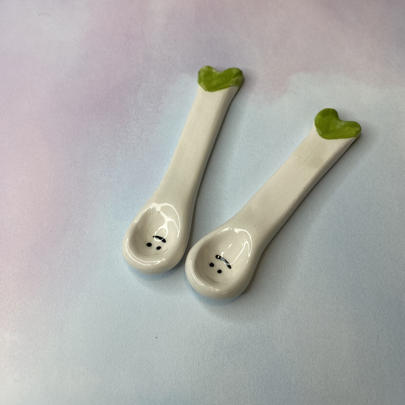 قاشق سرامیکی طرح قلب کد 04 بسته 2 عددی