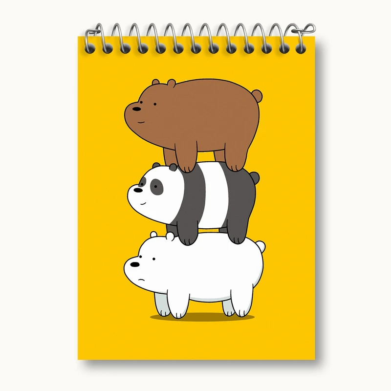 دفتر یادداشت 50 برگ خندالو مدل سه خرس کله پوک کد 10604