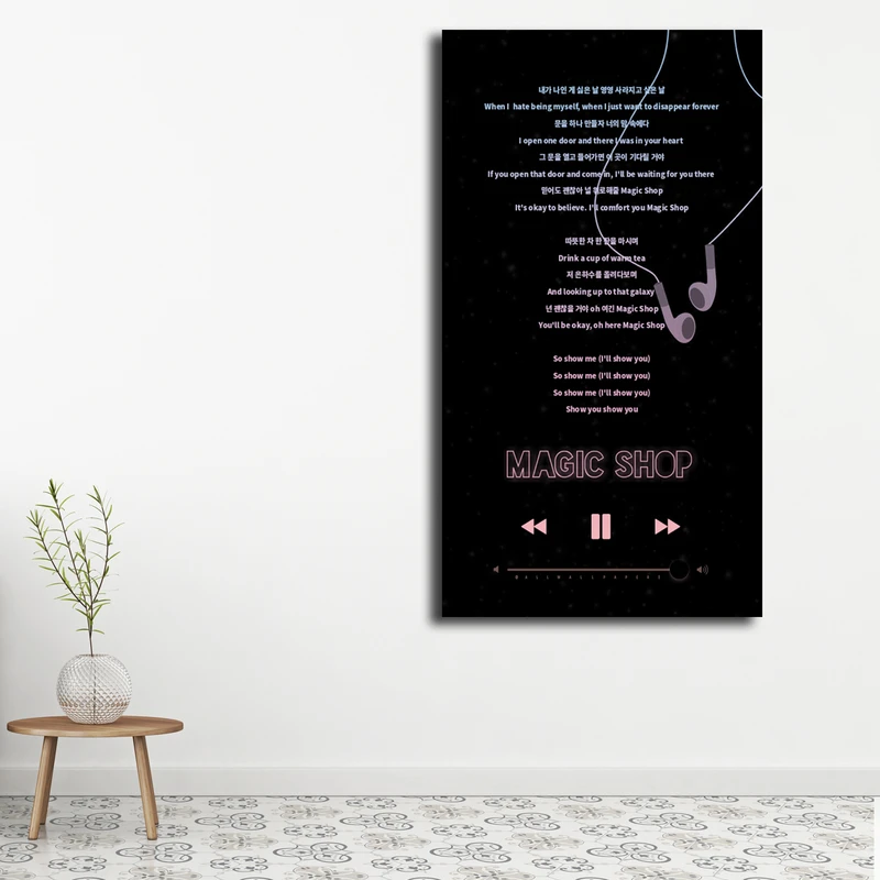 تابلو شاسی مدل kpop song lyrics کد 32