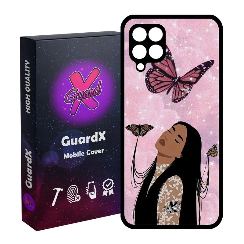 کاور گارد ایکس طرح Girl مدل Glass10297 مناسب برای گوشی موبایل سامسونگ Galaxy A12