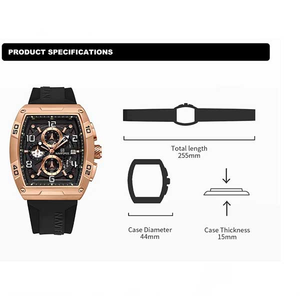 ساعت مچی عقربه‌ای مردانه کوارتز نیوی فورس مدل NF8052 RGCEB