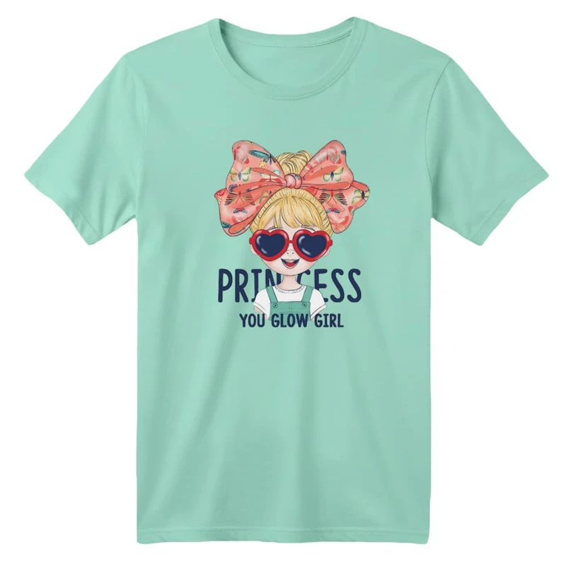 تی شرت آستین کوتاه بچگانه مدل دخترک کد ۱۲