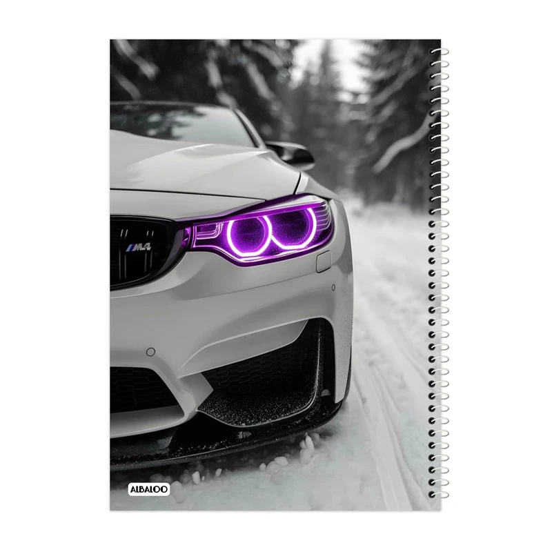 دفتر مشق 50 برگ آلبالو طرح ماشین کد 2073