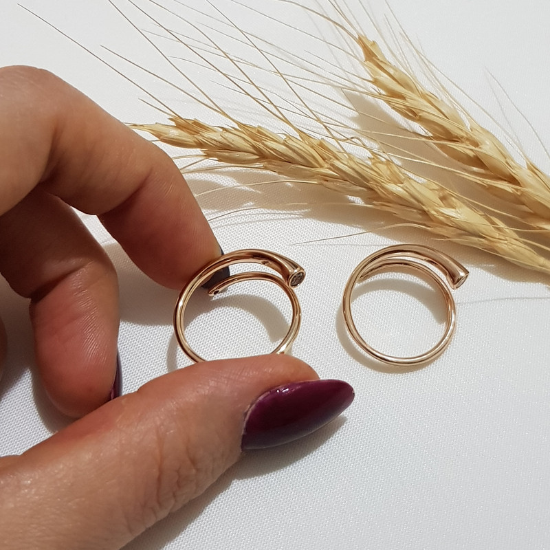 انگشتر زنانه ژوپینگ مدل پیچی تک نگین 441