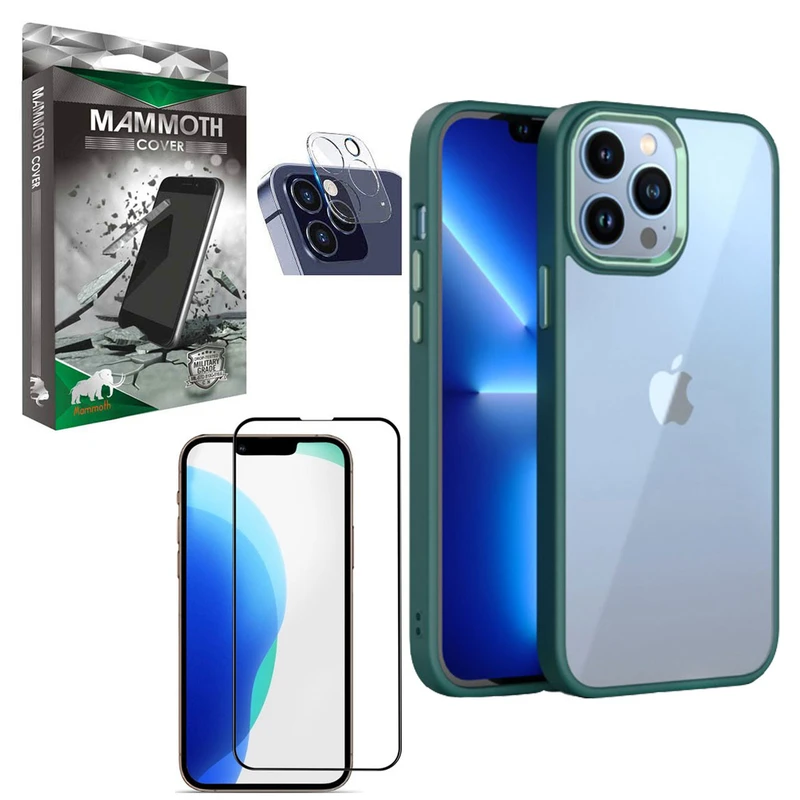 کاور ماموت مدل MMT-CVR-UNQ مناسب برای گوشی موبایل اپل Iphone 12 Pro Max به همراه محافظ صفحه نمایش و محافظ لنز دوربین