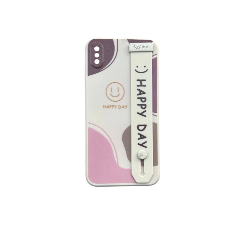 کاور مدل سیلیکونی دستبندی  طرح Happy day  مناسب برای گوشی موبایل اپل Iphone XS max