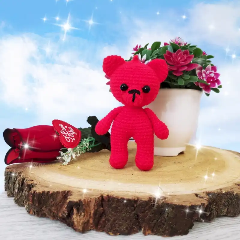 جاکلیدی بافتنی مدل آویز خرس کد 90020