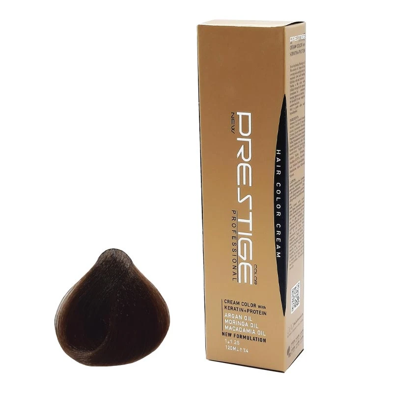 رنگ مو نیو پرستیژ کالر شماره 6.65 حجم 120 میلی لیتر رنگ بلوند فندقي تيره