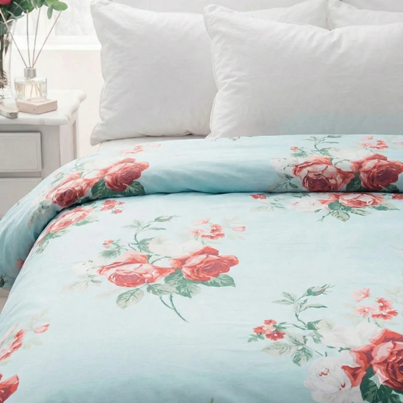 روکش لحاف پنبه انگلیش هوم مدل Rosejoy یک نفره سایز 220x160 سانتی‌متر
