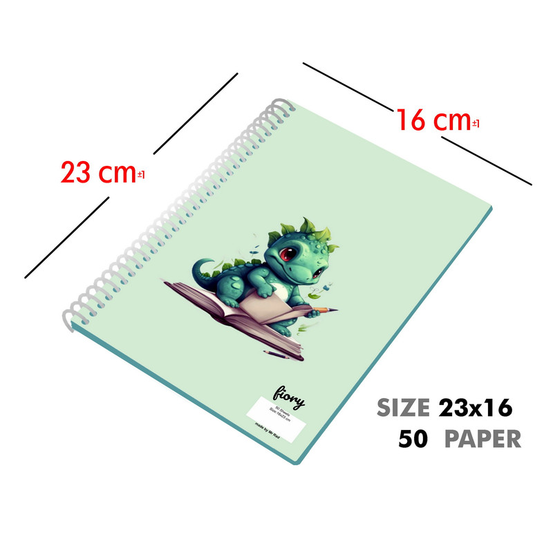 دفتر مشق 50 برگ مستر راد مدل ماجراهای اولیه طرح دایناسورها کد fiory 2528