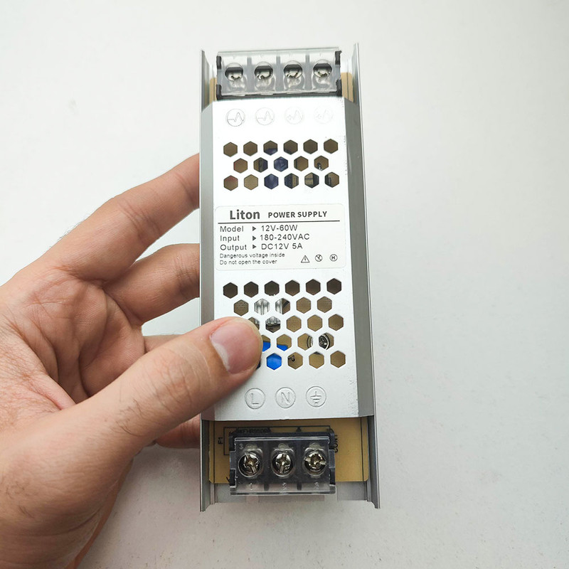 ترانس اسلیم 12 ولت 5 آمپر لیتون مدل 12V-60W